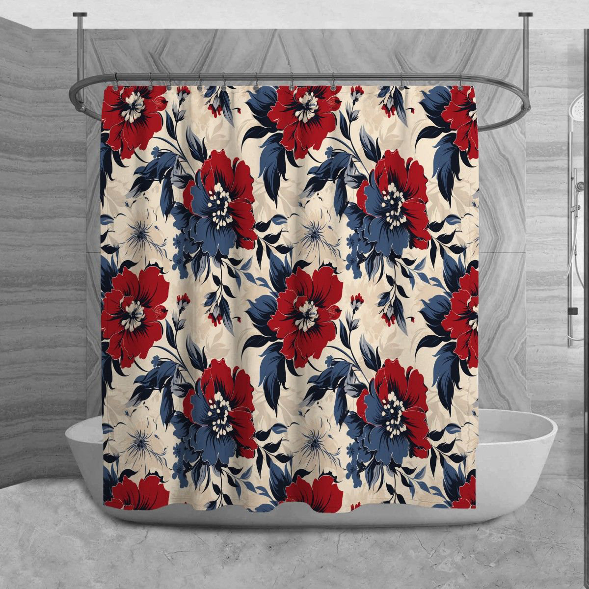 East Urban Home Ronnet Floral Shower Curtain | Wayfair
