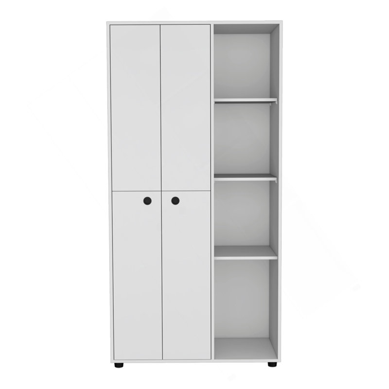 Armoire Boise, chambre à coucher, blanc, Blanc