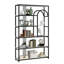 Metal Frame Bookcase, Open Bookshelf with an Anti-tipping Fitting