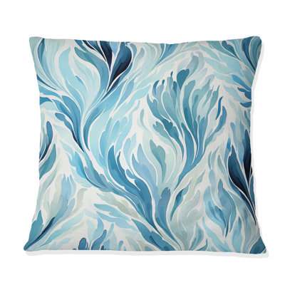 Coussin décoratif bleu et blanc Ikat Breeze II - Ikat