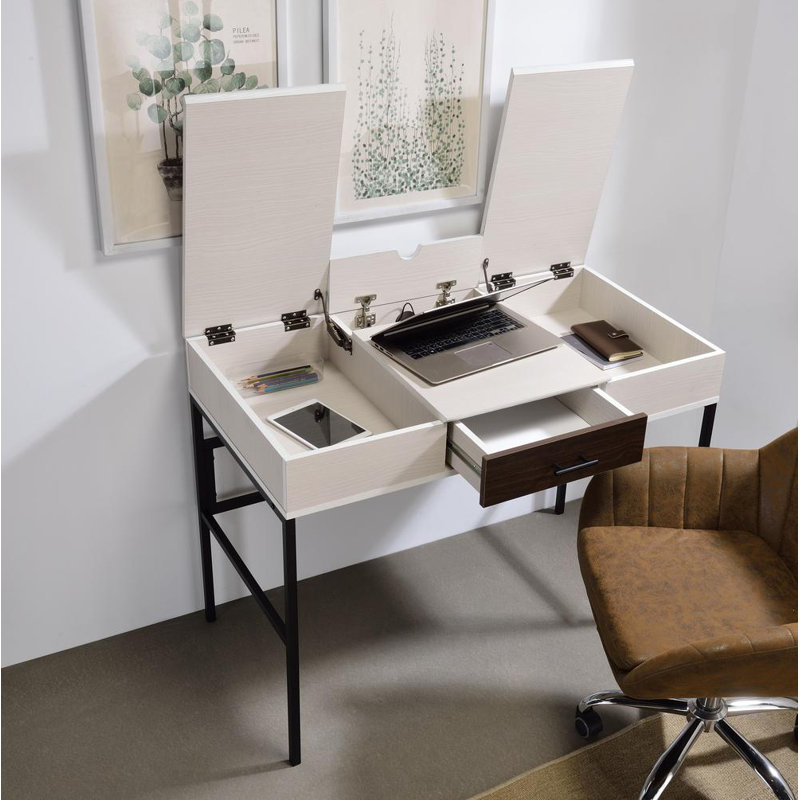 Writing Desk with Built-In USB Port, Natural