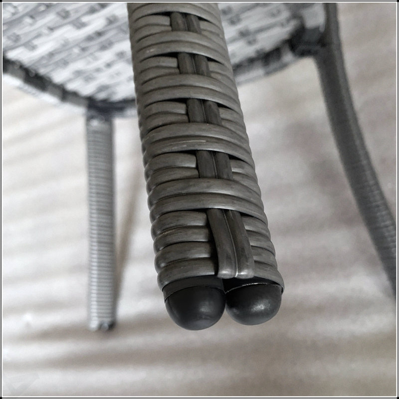 Table basse en rotin avec tablette de rangement Outsunny