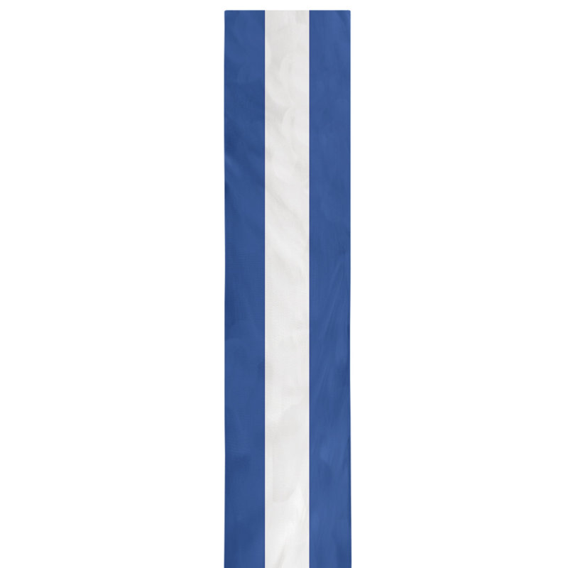 Chemin de table New York, 72 po x 16 po, Bleu royal / blanc / bleu royal, Polyester