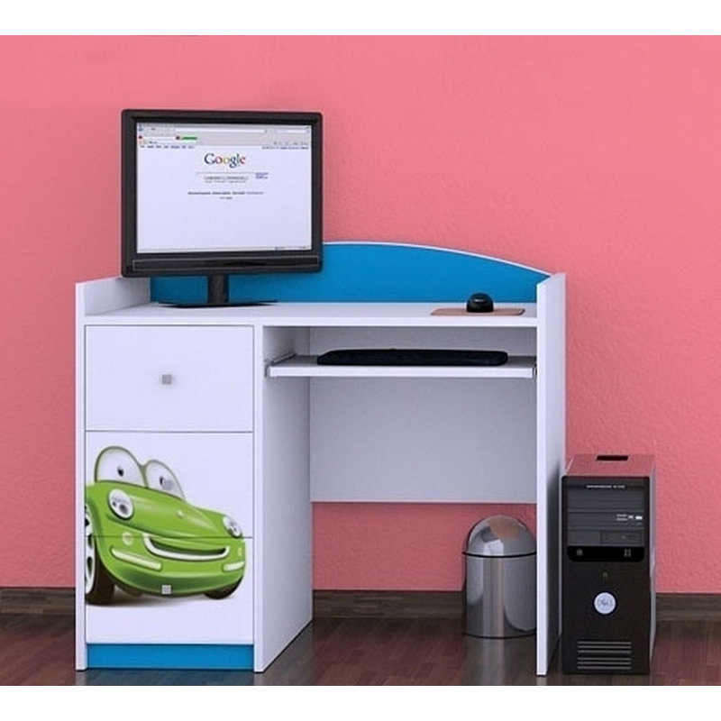 Severine 100cm Computer Desk, Blue