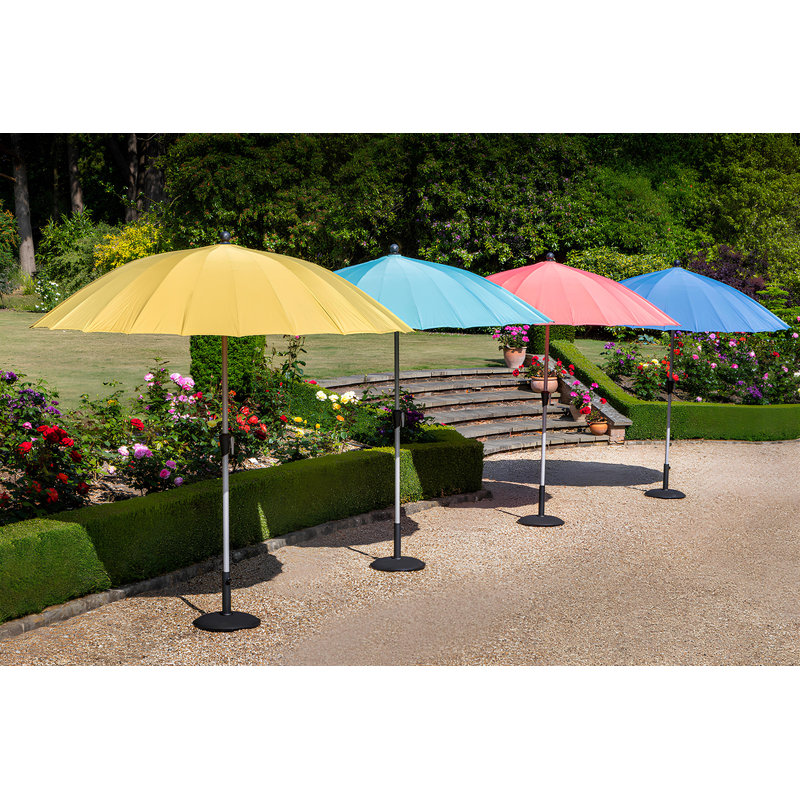 Shanghai 2.7m Traditional Parasol, Coral Red