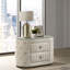Table de chevet rembourrée 2 tiroirs Santiago Ivory
