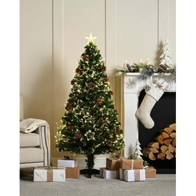 Lighted Artificial Pine Christmas Tree