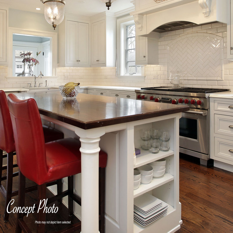 35.25" High Unfinished Cherry Wood Kitchen Island Leg