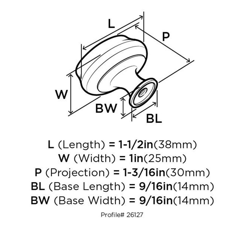 Manor 1 3/16" Length Oval Knob, Satin Nickel