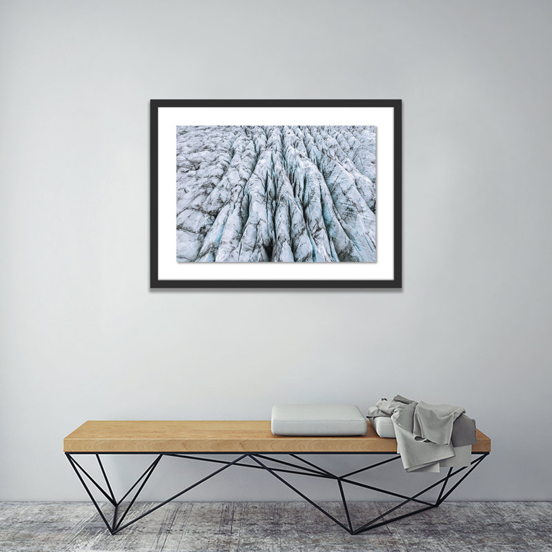 The Frozen Labyrinth II Print by Michael Schauer, 29" H x 40" W x 2.5" D, Black