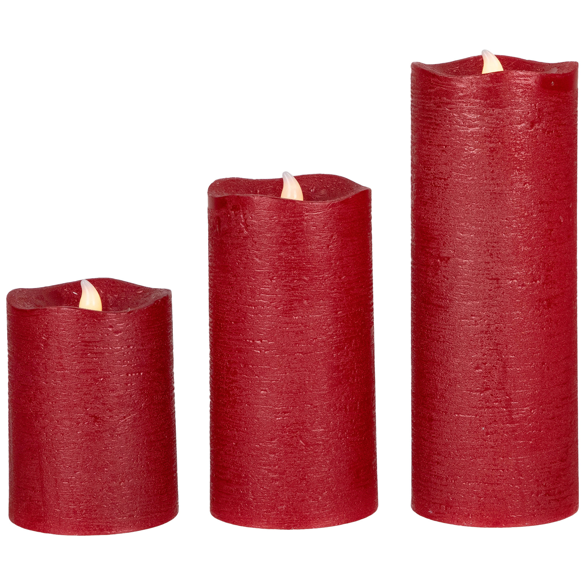 5 Wide by 6, 8 & 10 Inches Tall Flameless Heart Candles