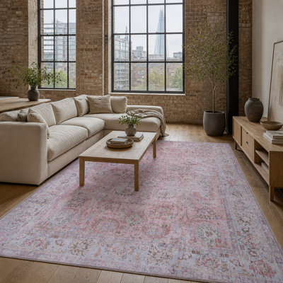 Netline Home Homestead Patina Mid Grey Vintage Washable Rug