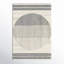 Uptown Geometric Hand Tufted Wool Area Rug in Beige/Black-600758210