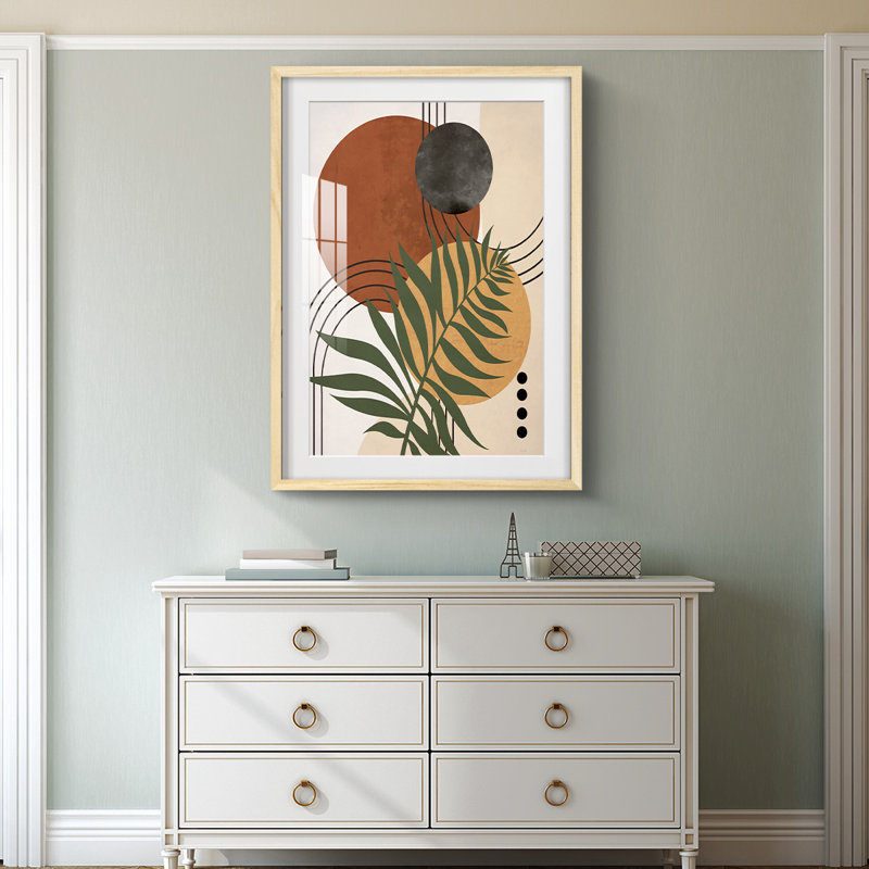 Contemporary Palm I - Impression encadrée, 28.5" H x 20.5" W, Naturel