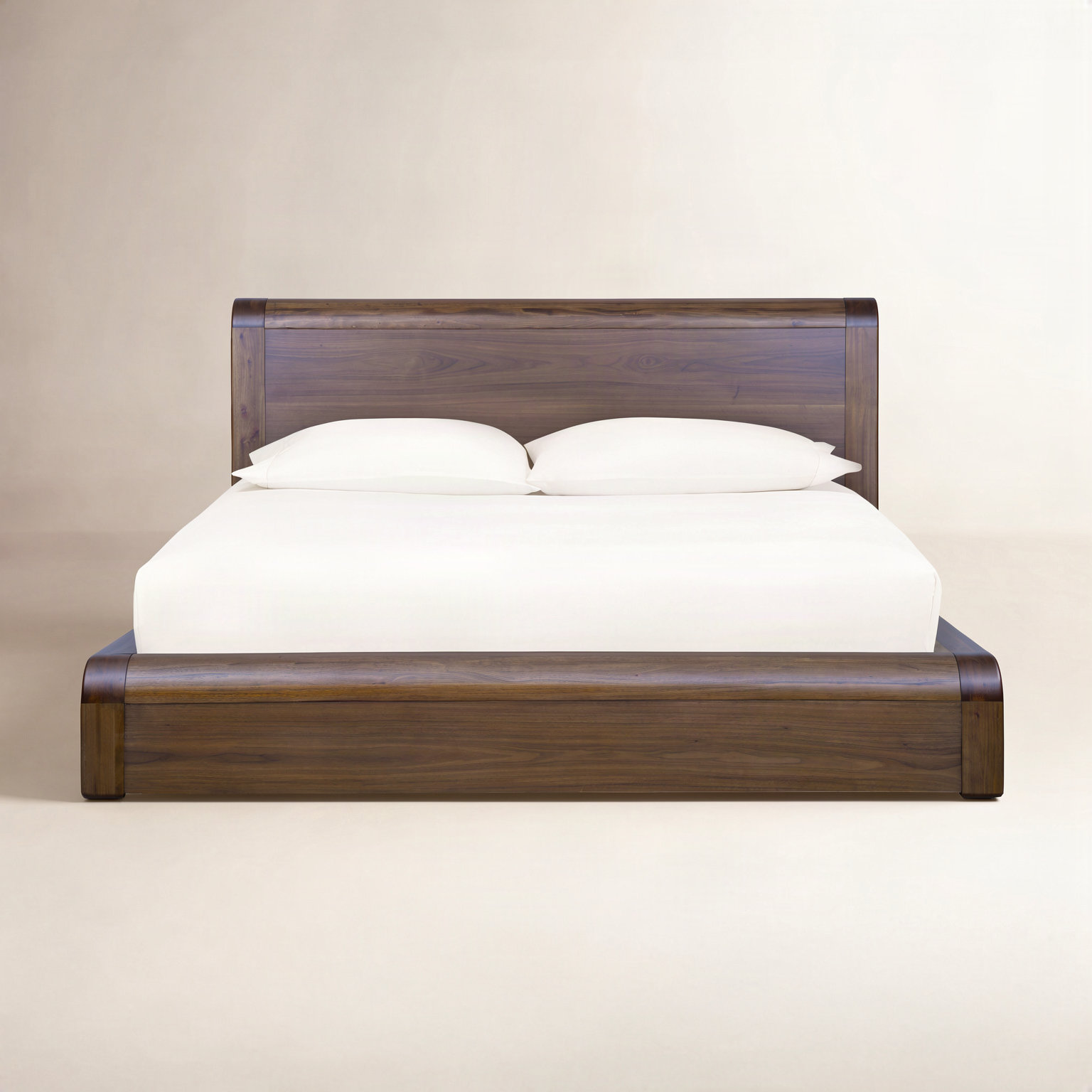 Marica Walnut Platform Bed, King