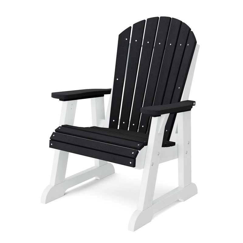 Heritage High Fan Back Chair, Black/White