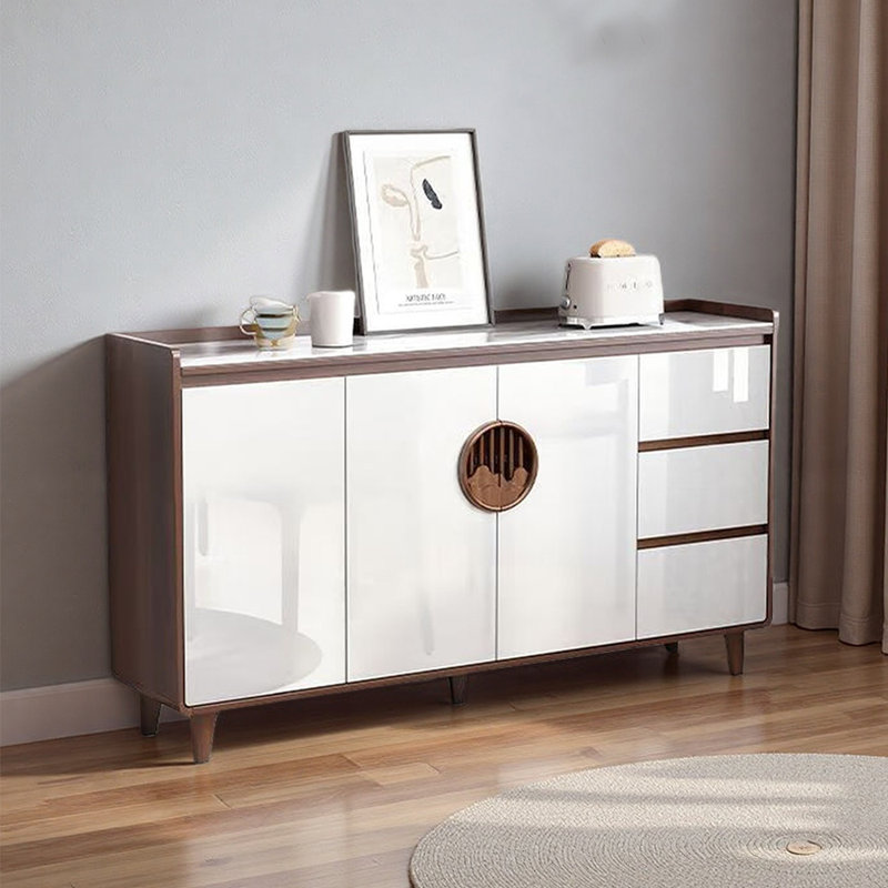 Armoire de rangement pour chaussures, Brun / Blanc, H 37,01 po x l 62,99 po x P 15,75 po