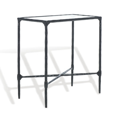 Isabellina Metal and Glass Accent Table by 17 Stories