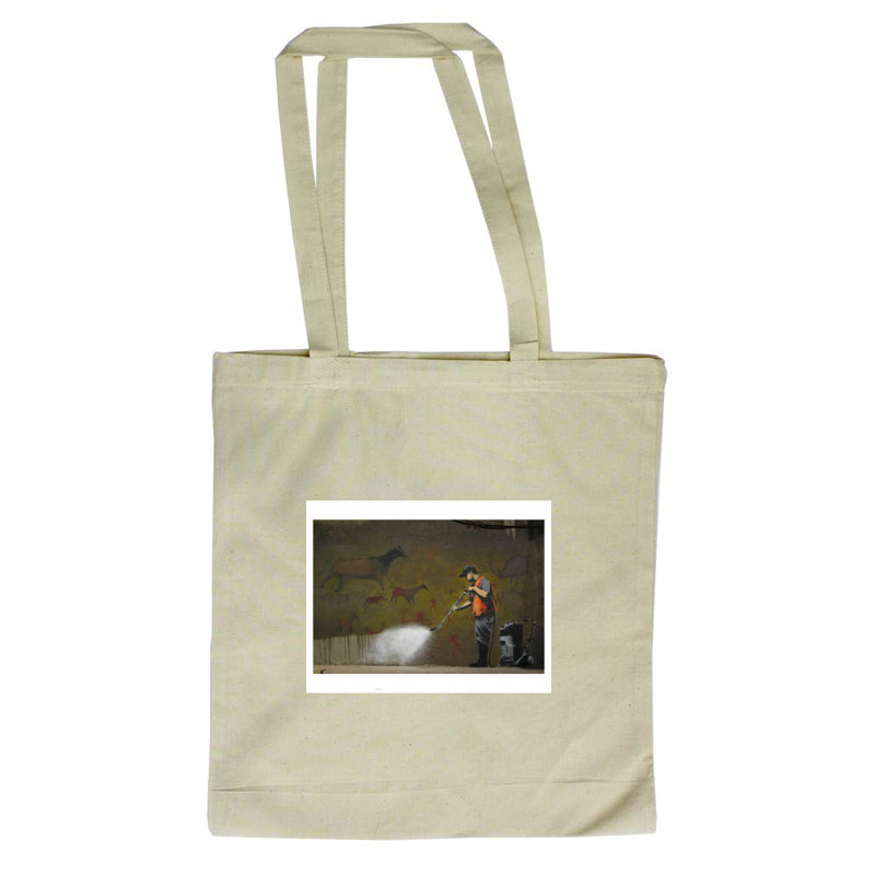 Cleaning Cave Drawings Tote Bag