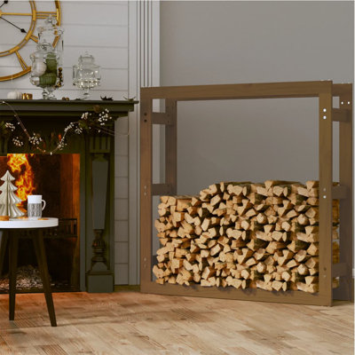 100cm W Solid Wood Log Rack