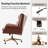 Heeg Transitional High-Back Genuine Leather Executive Office Chair with Nailhead Trim and Tilting Function-117302344