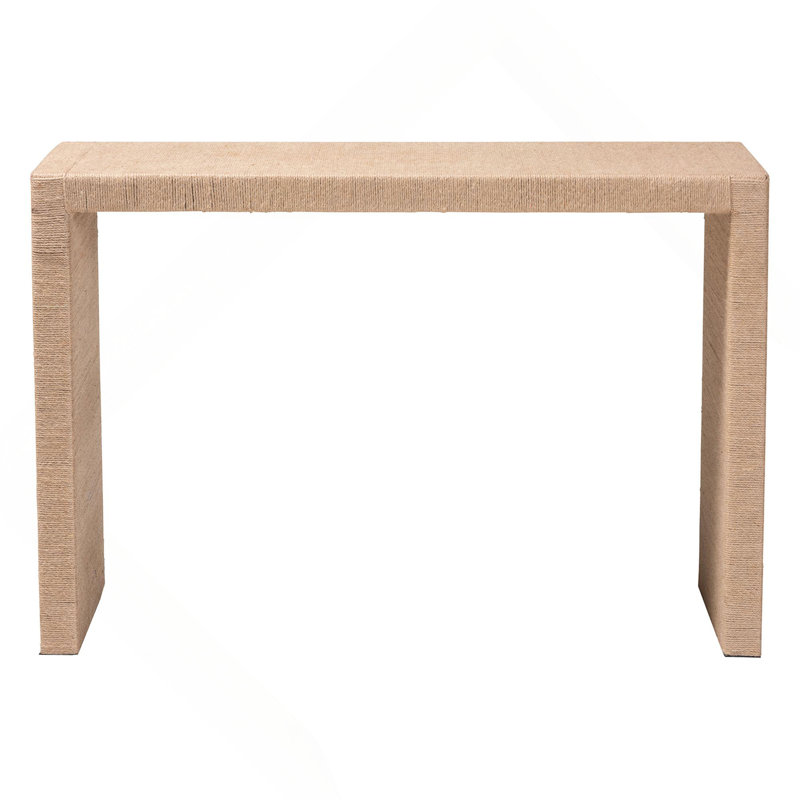 Console en bois et jute brun moderne Modern Bohemian