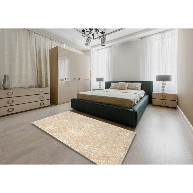 Tapis contemporain brun, Rectangle 4 pi x 6 pi