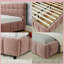 California King Upholstered Platform Bed - Modern Chenille Design, No Box Spring Needed-1788109694