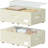 Under Bed Storage With Wheels, No Assemble Required 10 Inches Height Under Bed Storage Bins,Large Capacity Rolling Under Bed Shoe Storage Containers,Dorm Under Bed Storage Drawers