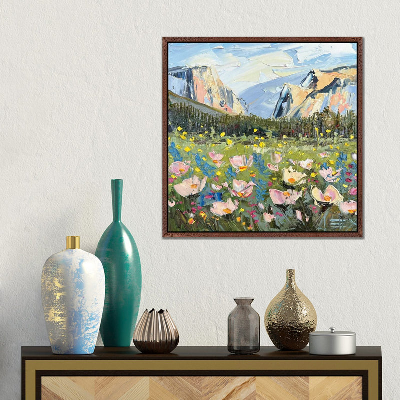 Wildflower Bloom by Lisa Elley - Gallery-Wrapped Canvas Giclée on Canvas, Framed Print without Mat, 45.72 cm H x 45.72 cm W