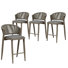 Tabouret d'extérieur avec coussin Brasia