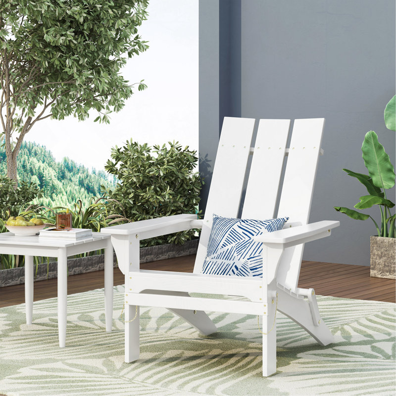 Foldable Adirondack Chair, White