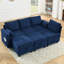 Accoudoir carré en velours 112,6 po Rozanne