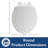 Ivy Sculptured Toilet Seat, Easily Removes for Cleaning, Hinges Never Loosen, Round, White