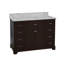 Ensemble de meuble-lavabo simple 60 po avec meuble chocolat et comptoir en marbre de Carrare Ronnie-1892729882-1882987845