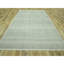 Tapis oriental gris moyen en laine naturelle nouée à la main 9 pi 1 po x 12 pi 1 po avec chaînes exposées