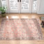 Tapis corail / rouge brique lavable à la machine Maio