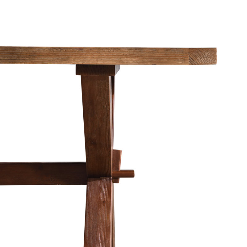 Abishanth Rectangular 77'' L x 35.4'' W Solid Wood Dining Table