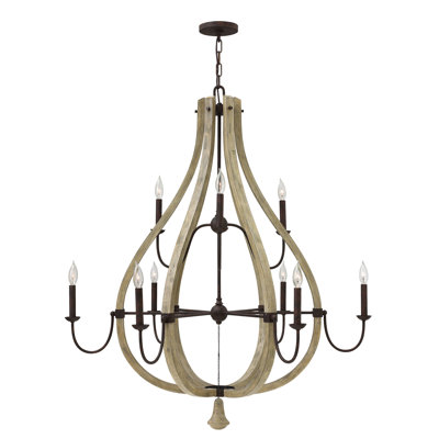 Middlefield Nine-Light Two Tier Candle-Style Chandelier