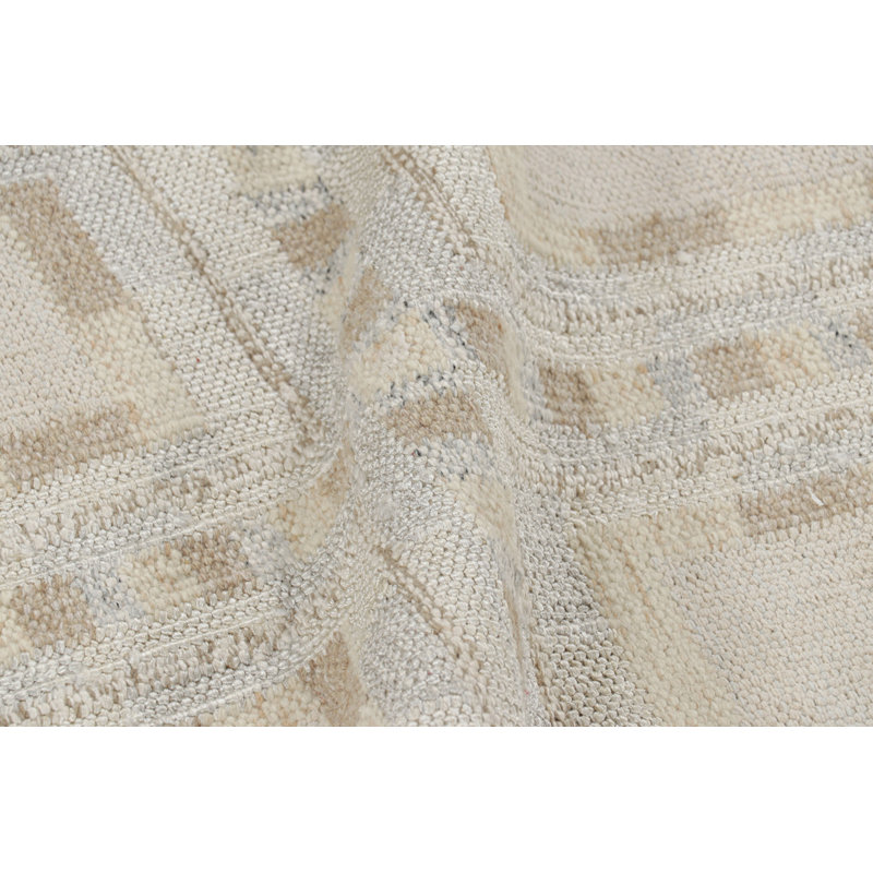 Scandinavian Wool Geometric Area Rug, Rectangle 5' x 8'