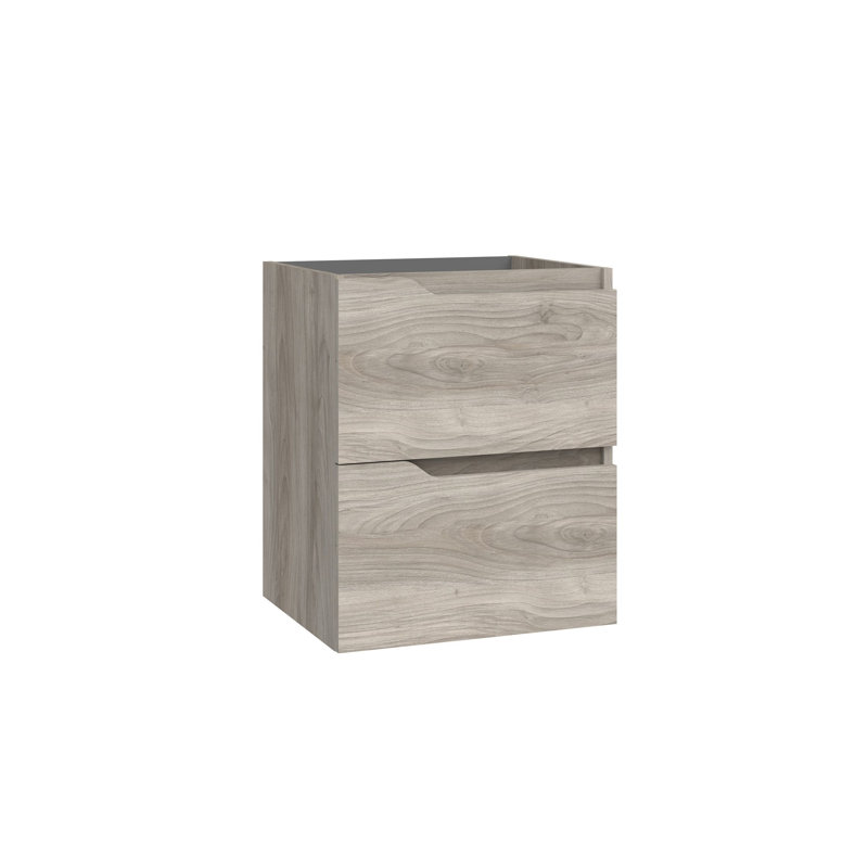 Menta 19.3" Wall Mounted Single Bathroom Vanity Base Only, Gray Pine