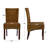 21" Wide Rustic Farmhouse Style Solid Wood Woven Back Ratten Dining Chair Set