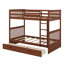 Lits superposés avec 2 tiroirs de rangement, structure en bois massif, échelle et barrière de sécurité - conception convertible-114346439-114346438