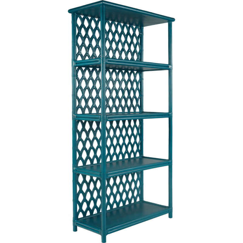 Casablanca 75.5" H x 35.5" W Standard Bookcase, Pacific Blue