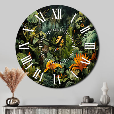 Sounds Of The Jungle I - Jungle White Face Wall Clock