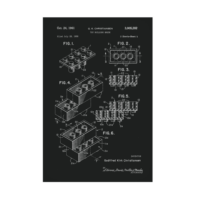 " Wrapped Canvas Wall Art - Florent Bodart 'Lego NAo2' Wall Art For Living Room, Bedroom, Or Office Décor - 12x19 " by Florent Bodart