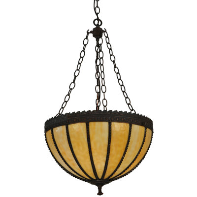Luminaire suspendu bol 3 lumières unique