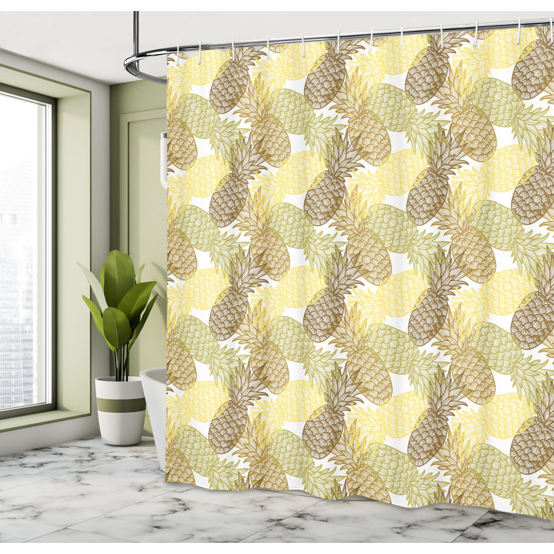 Shower Curtain with Hooks Included, 70" H x 69" W