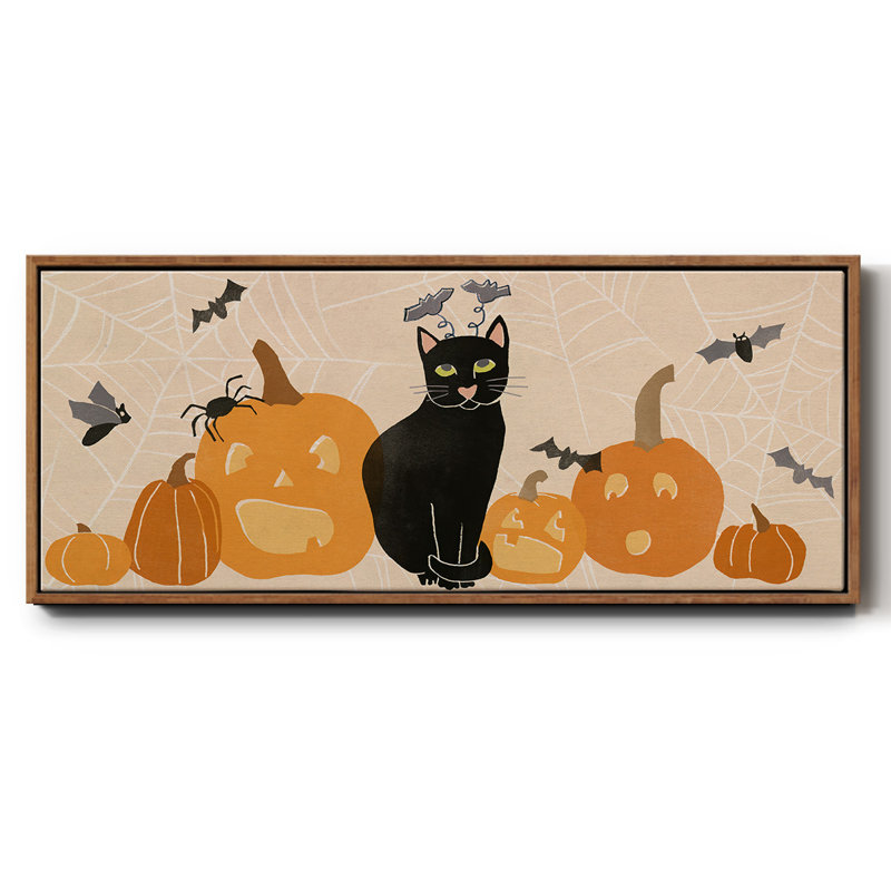 «Pumpkin Patch Cats Collection D», toile encadrée, H 12 po x l 30 po