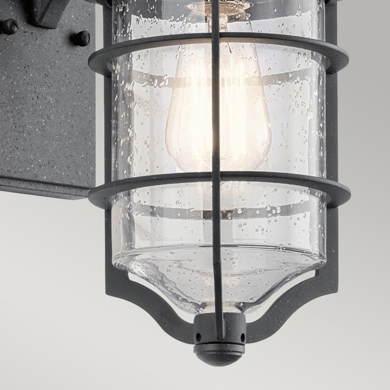 Millcreek Black Outdoor Wall Lantern, 33.7cm H x 17.8cm W x 23cm D
